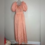 Vintage 1980s puff sleeve prom dress gown handmade Cottagecore fairy pink small Photo 2