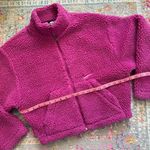 Nike Magenta Pink Swoosh Sherpa Fleece Full Zip Jacket Women's Size Small Photo 7