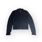 new Cruciani 𖦹 Luxury Fine Knit Zip Cardigan Sweater 𖦹 Black 𖦹 Made in Italy Photo 4