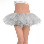 Halloween Adult One Size Fits Most Silver/Gray Sparkly TUTU‎ Gray Photo 1