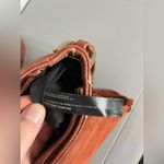 Free People Cow Pebbled Leather Trim Boho Rust Color Fringe Detail Crossbody Bag Photo 8