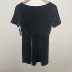 Urban Outfitters NWT Sparkly Tie Front Black Short Sleeve Dress Size Medium Photo 7