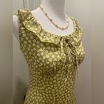 Grace Karin Lime Green & White Floral Print Fitted Midi Dress - S Photo 3