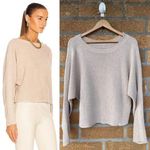 Le Ore Lodi Ribbed Sweater Size S Cropped Almond Tan Photo 0