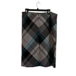 R.Q.T. Pencil skirt turquoise grey plaid size 12 Gray Photo 2