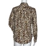 Banana Republic  Shirt Womens XS Brown Cheetah Leopard Dillion‎ Classic Fit Edgy Photo 2