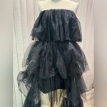 AMTIOUS tulle cool strapless dress ✨ Black Size M Photo 8