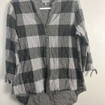 Habitat Clothes to Live In black/white plaid tunic size small gingham winter Photo 0