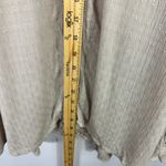 Free People  Top S Beige Boho Lace Button Blouse Romantic Cottage Western Chic Photo 4