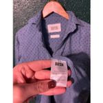 Grayson Polka Dot Long Sleeved Blouse Collared Blue Button Down Shirt Size 01 XS Photo 2