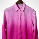 Bella Tu Pink Ombre Linen Button Down Shirt Large Romantic Boho Indie Coastal Size M Photo 1