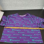 Purple Champion Print Crew Neck Short Sleeve Cropped Tee Size XL Photo 6