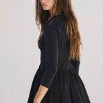 Free People  Onda Drop Waist Black Mini Dress Photo 3