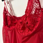 Cacique  Lingerie Babydoll Plunge Red Nightgown Underwire Plus Size 22/24 Photo 1