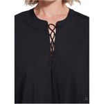 Lysse Sharon Black Lace Up Oversized Tunic Top Size L NWOT Photo 1