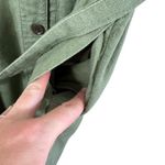 Old Navy  Green Linen Blend Short Sleeve Belted Button Up Above Knee Dress Size L Photo 3
