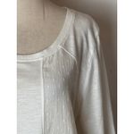 Sundance  Shirt Women Large White Cotton Mixed Print Knit Long Sleeve Tee Boho‎ Photo 6