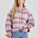 Something Navy Ombré Striped hoodie Small NWOTs Photo 0