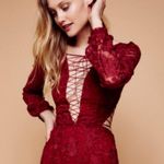 For Love & Lemons 💕💕 Jolene Lace Up Mini Dress XS Photo 6