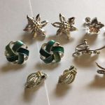 Lot Of 5 Vintage Costume Clip On Earrings Clip Photo 1