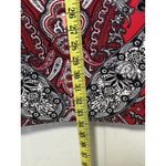 Sandra Darren  Women’s Red Paisley Sleeveless Dress Size 10 Stretch Fit Career Photo 3