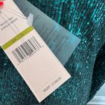 Nanette Lepore  Teal Sequin Long Sleeve Dress Photo 11