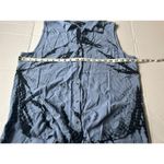 Rock & Republic Tie Dye Ombre Top L Black White Button Front Sleeveless Pockets Photo 5