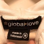NEW Global Love Cropped Sleeveless Sweatshirt Blue Size M Photo 3