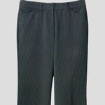Express Editor Pinstripe Trousers Size 4 Office Siren Medium Rise Straight Leg Gray Photo 4