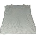 Elan Beach Small White Mesh Knit Sleeveless Top Cover-Up Photo 0