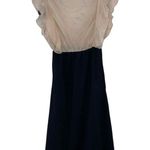 NWT AnM Black & Cream V Neck Low Cut Dress Photo 1