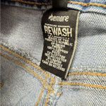 REWASH  Blue Wide Leg Embroidered Dinosaur Jeans Womens 29 Distressed Blue Denim Photo 11