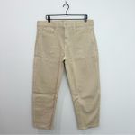 AYR The Beat Drop Jeans Barrel Leg in Straw Hat Cream Tan 34 Minimalist Preppy Photo 2