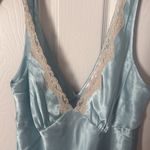 Victoria's Secret  Light Blue Satin Chemise with Lace medium Photo 2