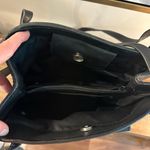 Vintage Coach Style Black Leather Shoulder Bag Magnetic Closures Photo 7