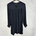 H&M dress womens 8 black studded pleated babydoll fairy goth grunge witchy Photo 6