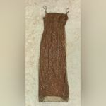 House Of CB NWOT  'Alondra' Cafe Au Lait Beaded Maxi Dress sz L Photo 9