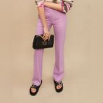 Maje Women’s Virgin Wool Blend Suit Trousers Pastel Mauve NWT Size 38 (US M) Photo 4