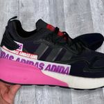 Adidas ZX 2K Boost Running Shoe Women 7.5 Black Pink Wordmark Heel Stripe FX7050 Photo 5