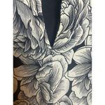 Paper Crane Black White Floral Tunic Dress Size Medium M Floral Classic Preppy Photo 3