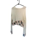 Sincerely Jules White Green Square Granny Knitted Cottagecore Crop Sweater XL Photo 1