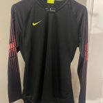 Nike  Black Dri-FIT Long Sleeve Top Women Medium Athletic Casual Gym Workout Photo 3