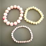 Rose White Natural Quartz Bracelets Lot of 3 Photo 2