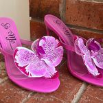 SO ME pink patent orchid heels Size 7 Photo 2