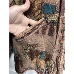 Orvis 026-004 Vintage Jacket Womens S Brown Elephant Applique Art To Wear Toggle Photo 5