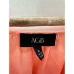 AGB Pink Peach Long Sleeve Built In Bra Top Women's Size X Photo 6