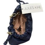 Jules Kae Brea pouch vegan leather in sapphire blue mini Bag with gold chain NEW Photo 1