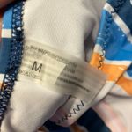 Cupshe New Bikini Womens Medium Navy Plunge Bikini Top Striped Bottom Flaw Photo 8