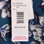 Parker Robyn Smocked Silk Floral Dress Bishop Sleeve High Neck Feminine Sm New Photo 7