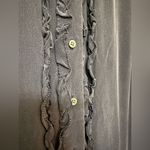 J.Crew  Ruffle Front Jumpsuit Navy Blue Silk Photo 4